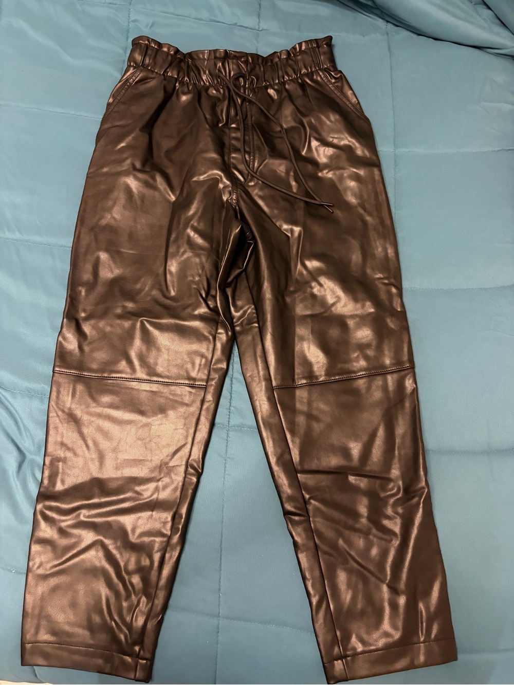 Faux leather pants